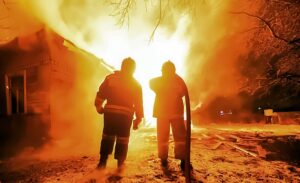 Пожар на ул. Черняховского в г.п. Лиозно