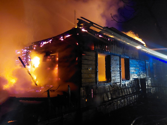 Сгорел дом в агрогородке Крынки